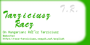 tarziciusz racz business card